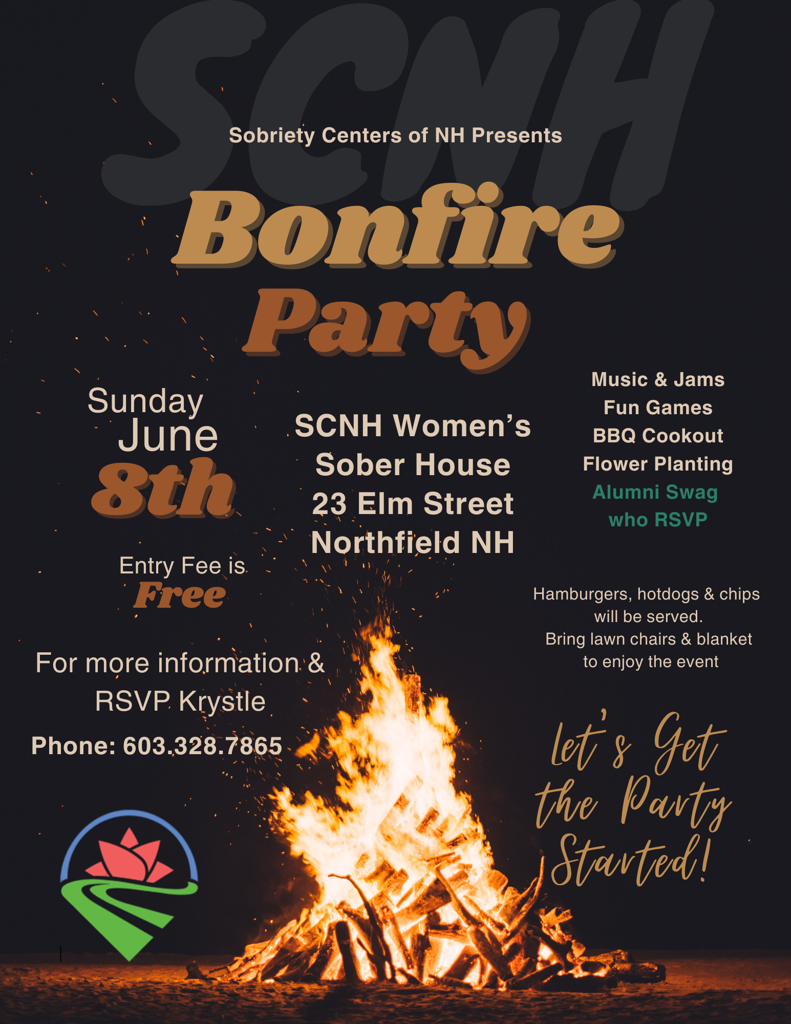 Bonfire Night at Sobriety Centers of New Hampshire