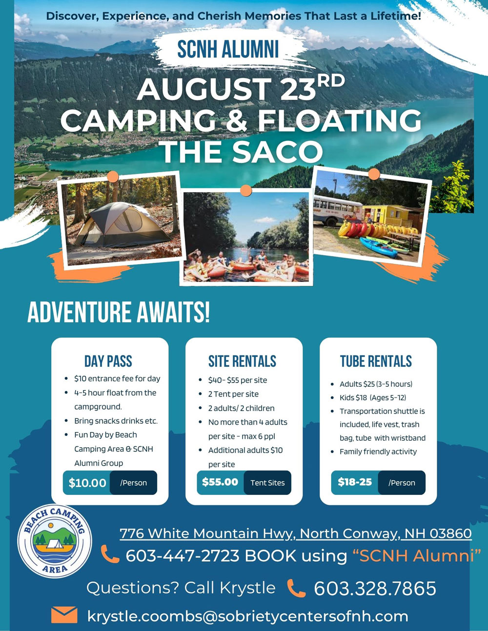 SCNH-Alumni-Camp-Float-AUG camping and floating the saco