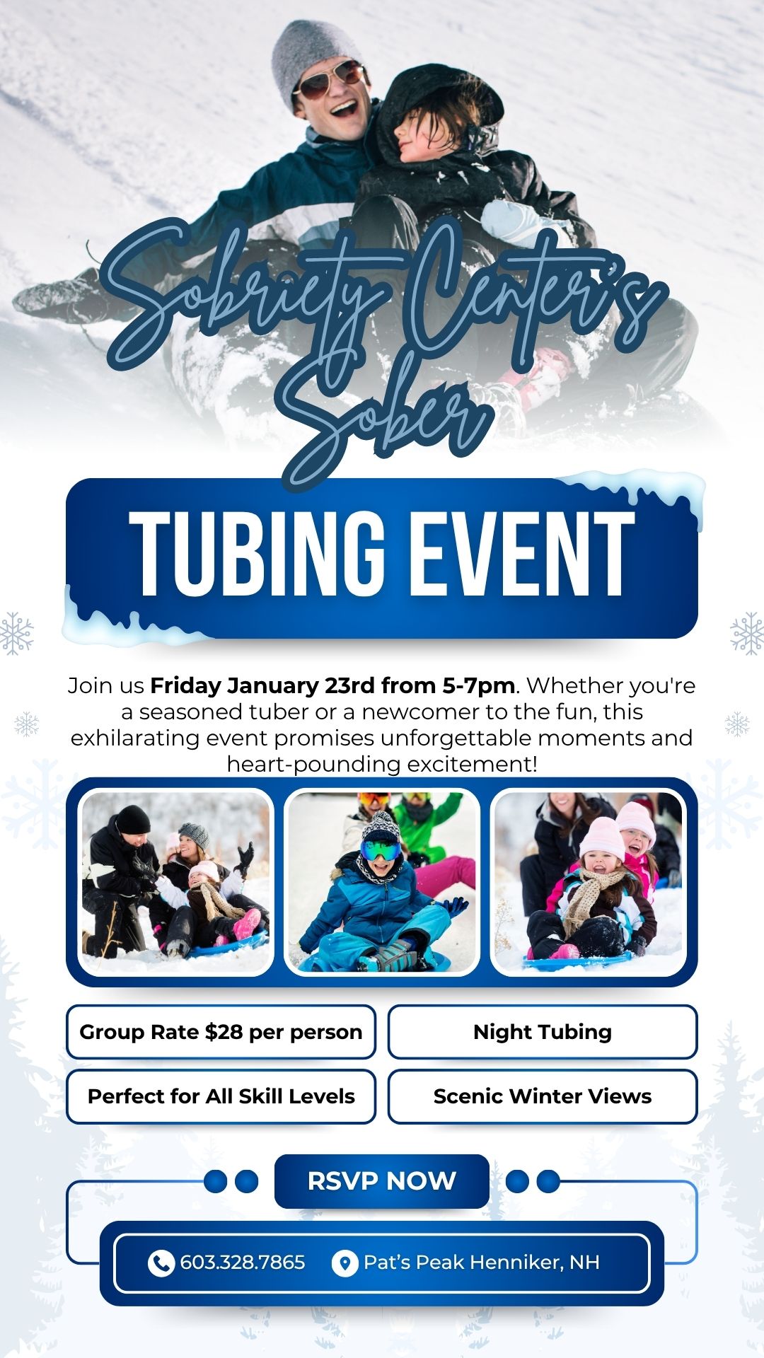 Sober Tubing Event at Pats Peak January 2026